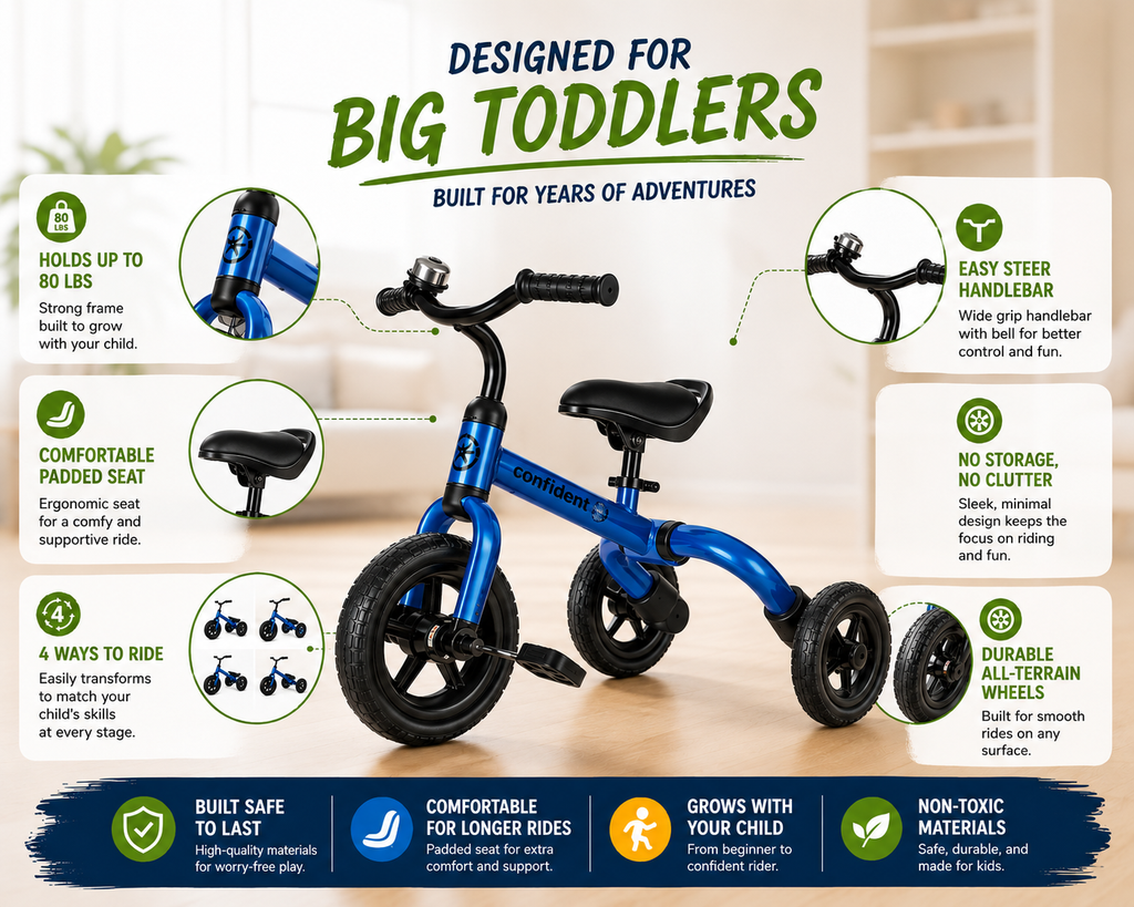 GrowCycle™ - Learn & Ride 4-in-1 Tricycle
