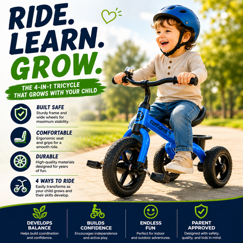 GrowCycle™ - Learn & Ride 4-in-1 Tricycle